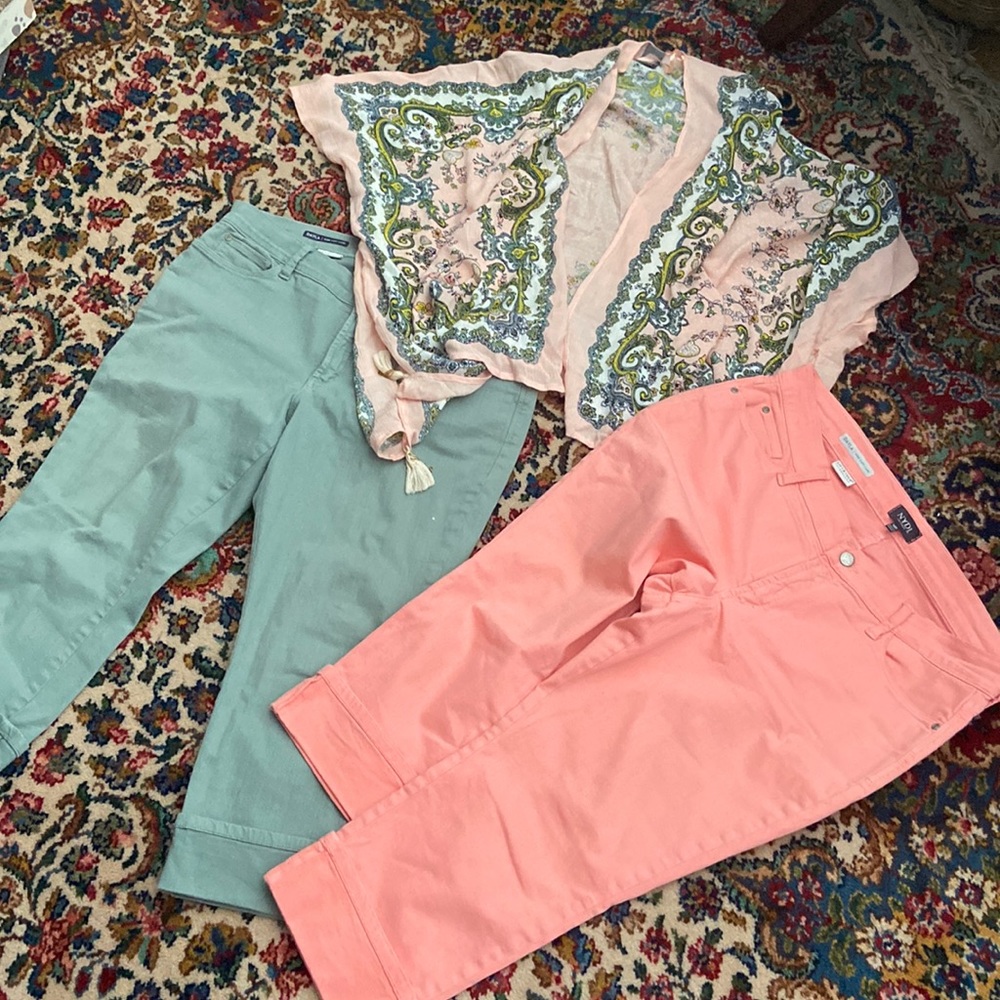 Nydj bundle. Dayla wide cuff capri 14p